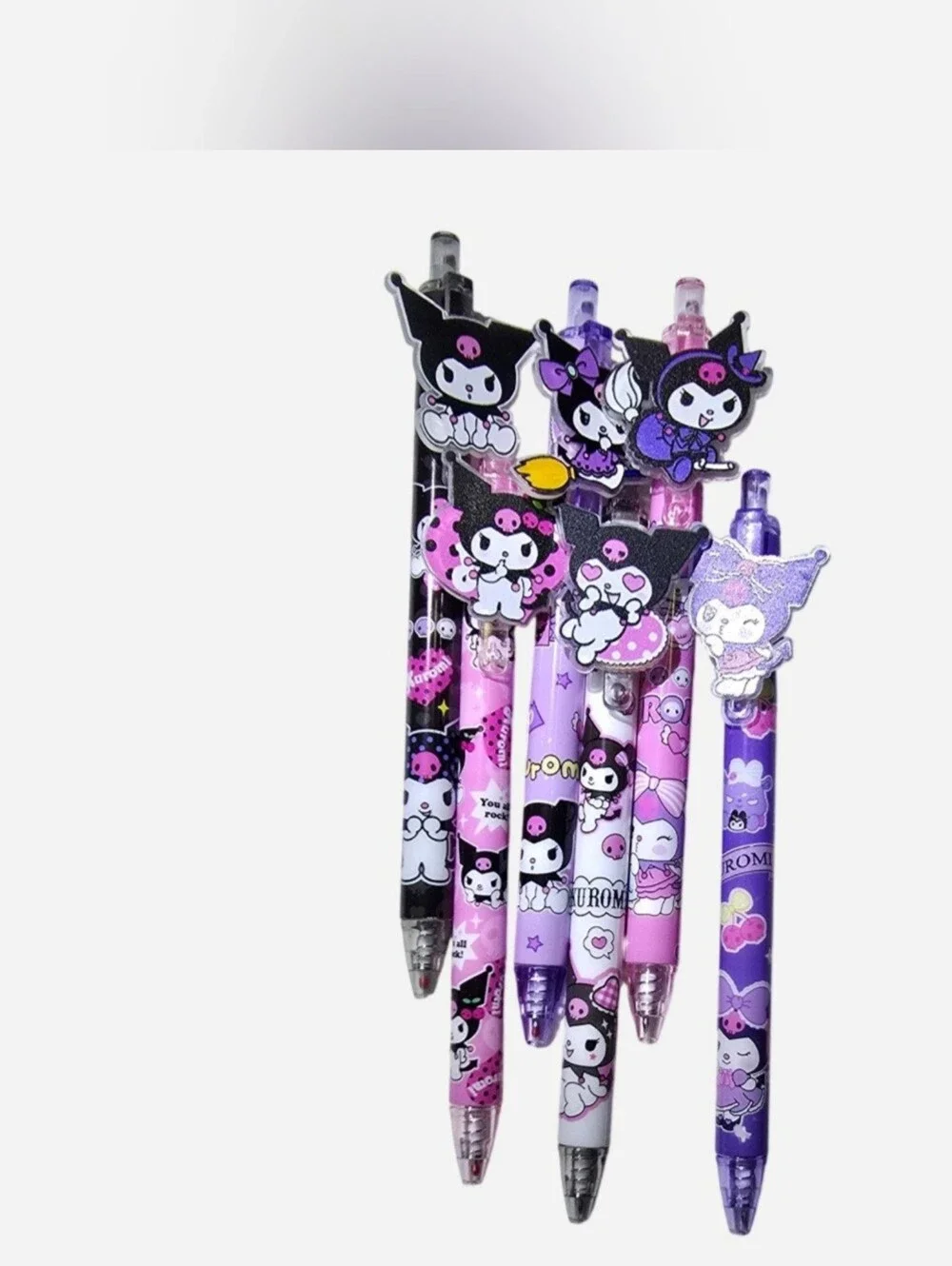 Sanrio Kuromi 6 Piece Gel Pen Set NEW